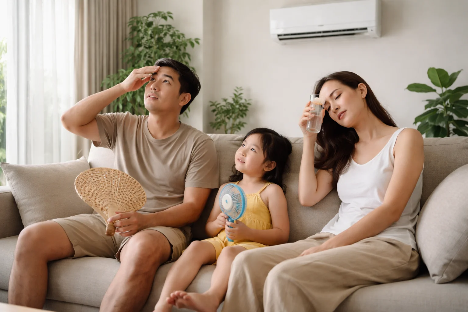 M&aacute;y lạnh kh&ocirc;ng m&aacute;t khiến sinh hoạt gia đ&igrave;nh trở n&ecirc;n kh&oacute; chịu, đặc biệt trong những ng&agrave;y nắng n&oacute;ng.