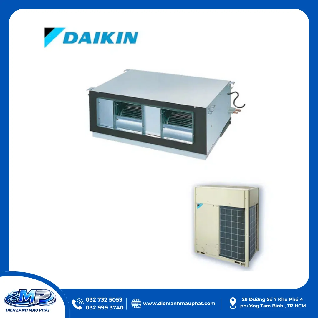 Điều Hòa Công Nghiệp Nối Ống Gió Daikin FDR250QY1/RZUR250QY1 100.000BTU – 1 Chiều Inverter, Làm Lạnh Mạnh, Tiết Kiệm Điện