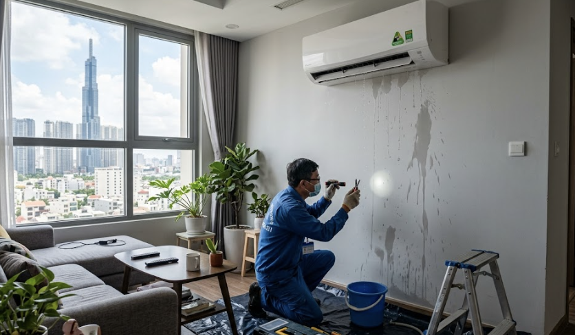 Máy Lạnh Chảy Nước Nguyên Nhân Do Đâu? Cách Xử Lý Nhanh Tại Nhà