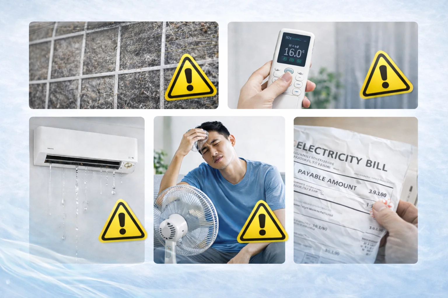 5 Dấu Hiệu M&aacute;y Lạnh Đang &Acirc;m Thầm L&agrave;m Tiền Điện Tăng Cao