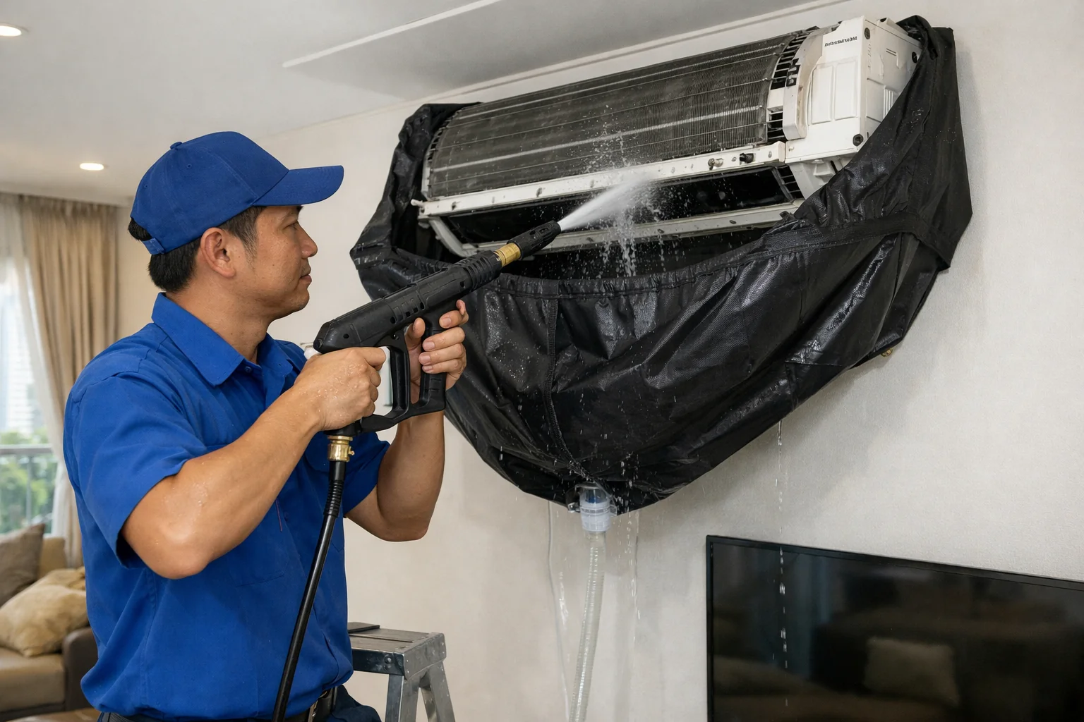 Vệ sinh m&aacute;y lạnh gi&uacute;p hạn chế chảy nước